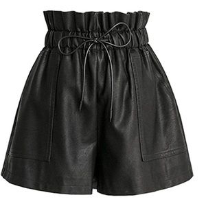 Leather High Rise Shorts